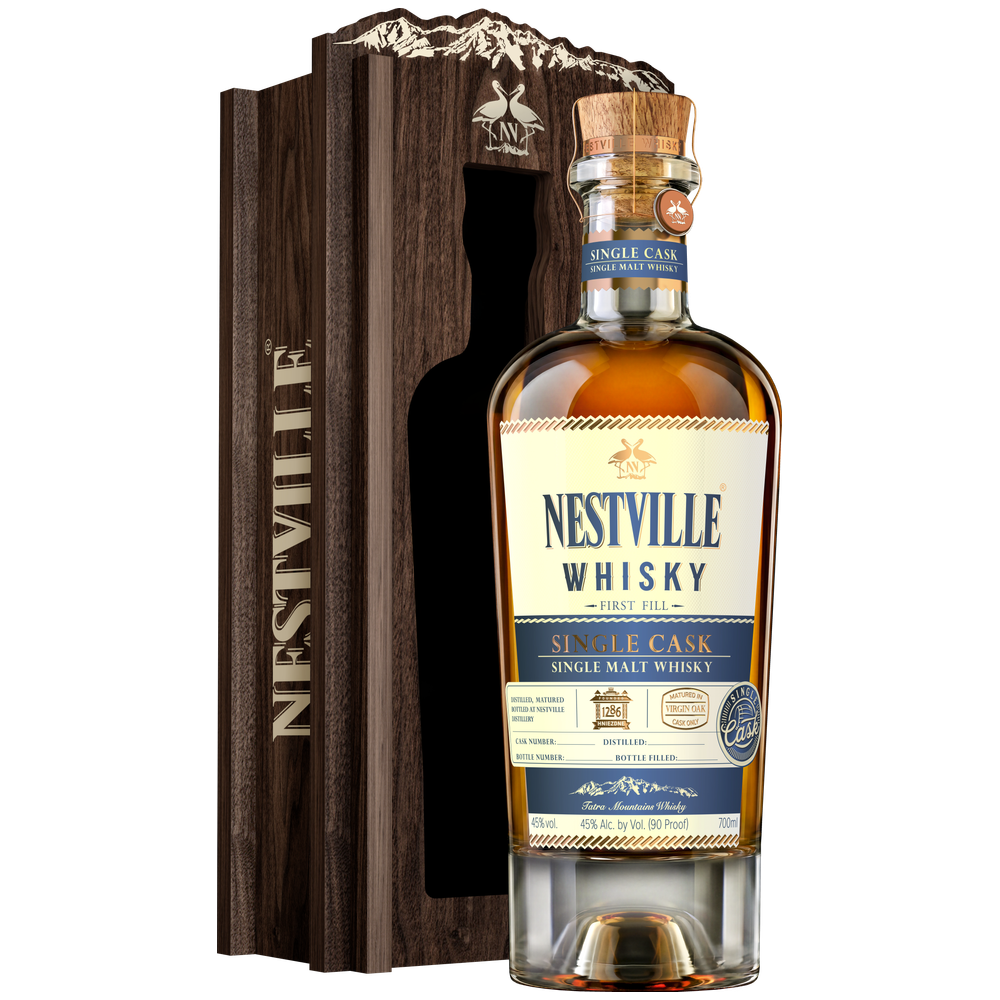 Nestville Whisky Single Malt Single Cask 45% 0,7L v darčekovej krabičke – Obrázok 1